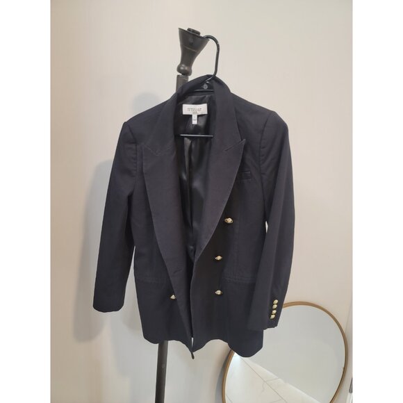 10 Crosby Derek Lam Jackets & Blazers - Derek Lam 10 Crosby Size 8 Sandra Double Breasted Slit Blazer Black